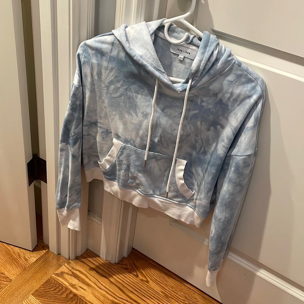 John + Jenn tie dye cropped hoodie sweater